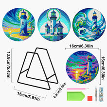 Load image into Gallery viewer, 4 Pcs Acrylic Diamond Painted Placemats Eco-Friendly Placemat (Lighthouse)
