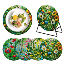 Load image into Gallery viewer, 4 Pcs Acrylic Diamond Painted Placemats Eco-Friendly Placemat (Garden Flower)
