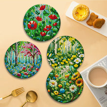 Load image into Gallery viewer, 4 Pcs Acrylic Diamond Painted Placemats Eco-Friendly Placemat (Garden Flower)
