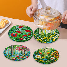 Load image into Gallery viewer, 4 Pcs Acrylic Diamond Painted Placemats Eco-Friendly Placemat (Garden Flower)
