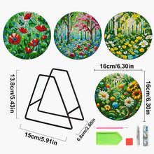 Load image into Gallery viewer, 4 Pcs Acrylic Diamond Painted Placemats Eco-Friendly Placemat (Garden Flower)
