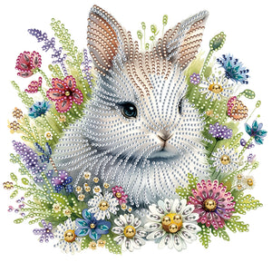 Garden Rabbit 30*30CM (canvas) Partial Special-Shaped Drill Diamond Painting