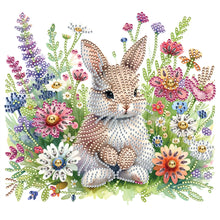 Load image into Gallery viewer, Garden Rabbit 30*30CM (canvas) Partial Special-Shaped Drill Diamond Painting
