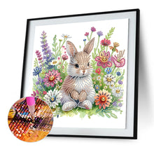 Load image into Gallery viewer, Garden Rabbit 30*30CM (canvas) Partial Special-Shaped Drill Diamond Painting
