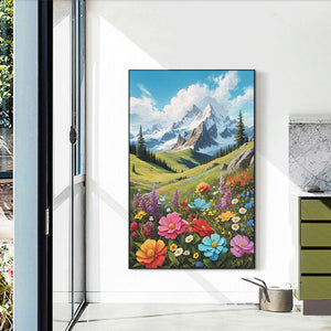 Beautiful Scenery Of Mountains And Rivers 40*60CM (canvas) Full Round Drill Diamond Painting