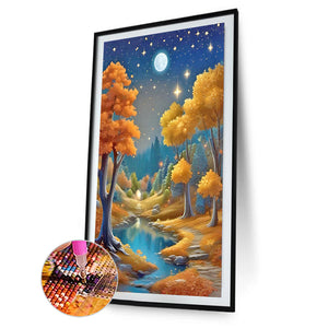 Beautiful Scenery Of Mountains And Rivers 40*60CM (canvas) Full Round Drill Diamond Painting