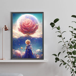 The Little Prince And The Rose 40*60CM (canvas) Full Round Drill Diamond Painting