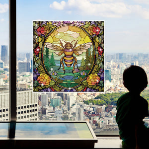 Diamond Painting Sticker Gem Sticker for Kid Gift 30x30cm (Stained Glass Bee)