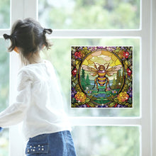Load image into Gallery viewer, Diamond Painting Sticker Gem Sticker for Kid Gift 30x30cm (Stained Glass Bee)
