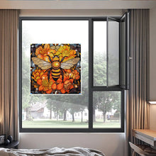 Load image into Gallery viewer, Diamond Painting Sticker Gem Sticker for Kid Gift30x30cm(Stain Glass Bee Flower)
