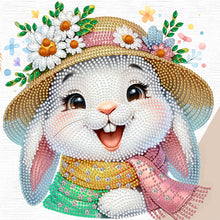 Load image into Gallery viewer, Little Rabbit With Flowers 30*30CM (canvas) Partial Special-Shaped Drill Diamond Painting
