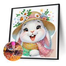 Load image into Gallery viewer, Little Rabbit With Flowers 30*30CM (canvas) Partial Special-Shaped Drill Diamond Painting
