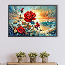 Load image into Gallery viewer, Coast Rose 60*40CM (canvas) Full Round Drill Diamond Painting
