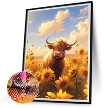 Load image into Gallery viewer, Cows In The Sunflower Field 30*40CM (canvas) Full Round Drill Diamond Painting
