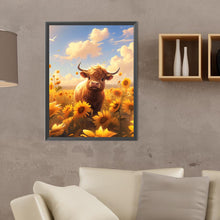 Load image into Gallery viewer, Cows In The Sunflower Field 30*40CM (canvas) Full Round Drill Diamond Painting
