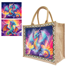 Load image into Gallery viewer, Linen Diamond Painting Tote Bag Replaceable Canvas for Women Adults (Pterosaur)
