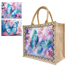 Load image into Gallery viewer, Linen Diamond Painting Tote Bag Replaceable Canvas for Women (Garden Butterfly)
