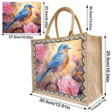 Load image into Gallery viewer, Linen Diamond Painting Tote Bag Replaceable Canvas for Women (Flowers and Bird)
