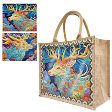 Load image into Gallery viewer, Linen Diamond Painting Tote Bag Replaceable Canvas for Women Adults Craft (Elk)
