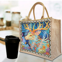 Load image into Gallery viewer, Linen Diamond Painting Tote Bag Replaceable Canvas for Women Adults Craft (Elk)
