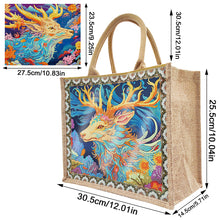 Load image into Gallery viewer, Linen Diamond Painting Tote Bag Replaceable Canvas for Women Adults Craft (Elk)
