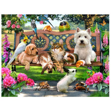 Load image into Gallery viewer, Animal Park 40x30cm(canvas) partial round drill diamond painting
