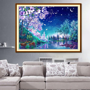 Fantasy View 40x30cm(canvas) partial round drill diamond painting