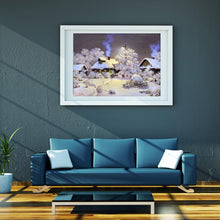 Load image into Gallery viewer, Snow House 30x24cm(canvas) partial round drill diamond painting
