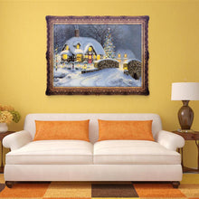 Load image into Gallery viewer, Christmas Night Snow 40x30cm(canvas) partial round drill diamond painting
