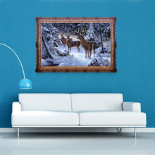 Load image into Gallery viewer, Snow Deers Elk 30x24cm(canvas) partial round drill diamond painting
