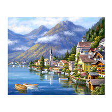 Load image into Gallery viewer, Beautiful Country 40x30cm(canvas) partial round drill diamond painting
