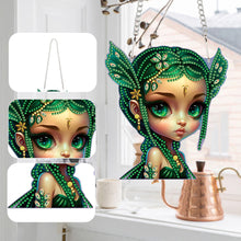 Load image into Gallery viewer, Acrylic Single-Sided 5D DIY Diamond Painting Hanging Pendant (Demon Girl)
