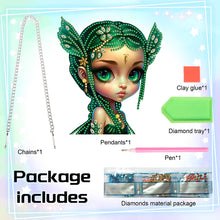 Load image into Gallery viewer, Acrylic Single-Sided 5D DIY Diamond Painting Hanging Pendant (Demon Girl)
