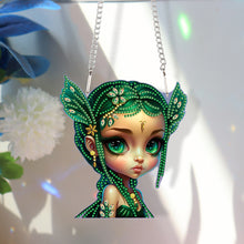 Load image into Gallery viewer, Acrylic Single-Sided 5D DIY Diamond Painting Hanging Pendant (Demon Girl)
