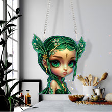 Load image into Gallery viewer, Acrylic Single-Sided 5D DIY Diamond Painting Hanging Pendant (Demon Girl)
