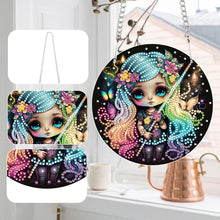 Load image into Gallery viewer, Acrylic Single-Sided Diamond Painting Hanging Pendant (Fluorescent Hair Girl)
