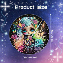 Load image into Gallery viewer, Acrylic Single-Sided Diamond Painting Hanging Pendant (Fluorescent Hair Girl)
