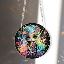 Load image into Gallery viewer, Acrylic Single-Sided Diamond Painting Hanging Pendant (Fluorescent Hair Girl)
