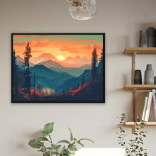 Load image into Gallery viewer, Hillside Sunset 40*30CM (canvas) Full Round Drill Diamond Painting
