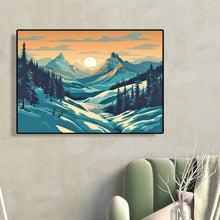 Load image into Gallery viewer, Hillside Sunset 40*30CM (canvas) Full Round Drill Diamond Painting
