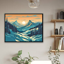 Load image into Gallery viewer, Hillside Sunset 40*30CM (canvas) Full Round Drill Diamond Painting
