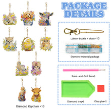 Load image into Gallery viewer, 10Pcs Rabbit Double Sided Diamond Painting Keychain Pendant for Beginners Adults
