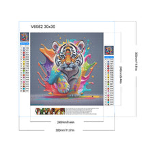 Load image into Gallery viewer, Colorful Little Tiger 30*30CM (canvas) Full Round Drill Diamond Painting
