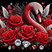 Load image into Gallery viewer, Swan And Red Rose 30*30CM (canvas) Full Round Drill Diamond Painting
