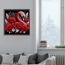 Load image into Gallery viewer, Swan And Red Rose 30*30CM (canvas) Full Round Drill Diamond Painting
