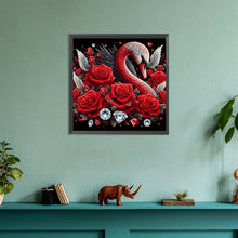 Load image into Gallery viewer, Swan And Red Rose 30*30CM (canvas) Full Round Drill Diamond Painting
