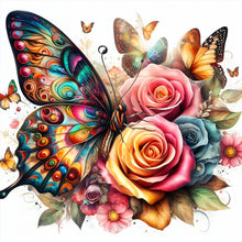 Load image into Gallery viewer, Butterflies And Roses 30*30CM (canvas) Full Round Drill Diamond Painting
