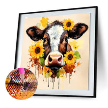 Load image into Gallery viewer, Sunflower Cow 30*30CM (canvas) Full Round Drill Diamond Painting
