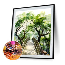 Load image into Gallery viewer, Oak Bridge Spring Forest 40*45CM (canvas) Full Round Drill Diamond Painting
