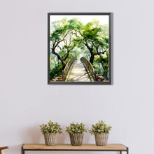 Load image into Gallery viewer, Oak Bridge Spring Forest 40*45CM (canvas) Full Round Drill Diamond Painting
